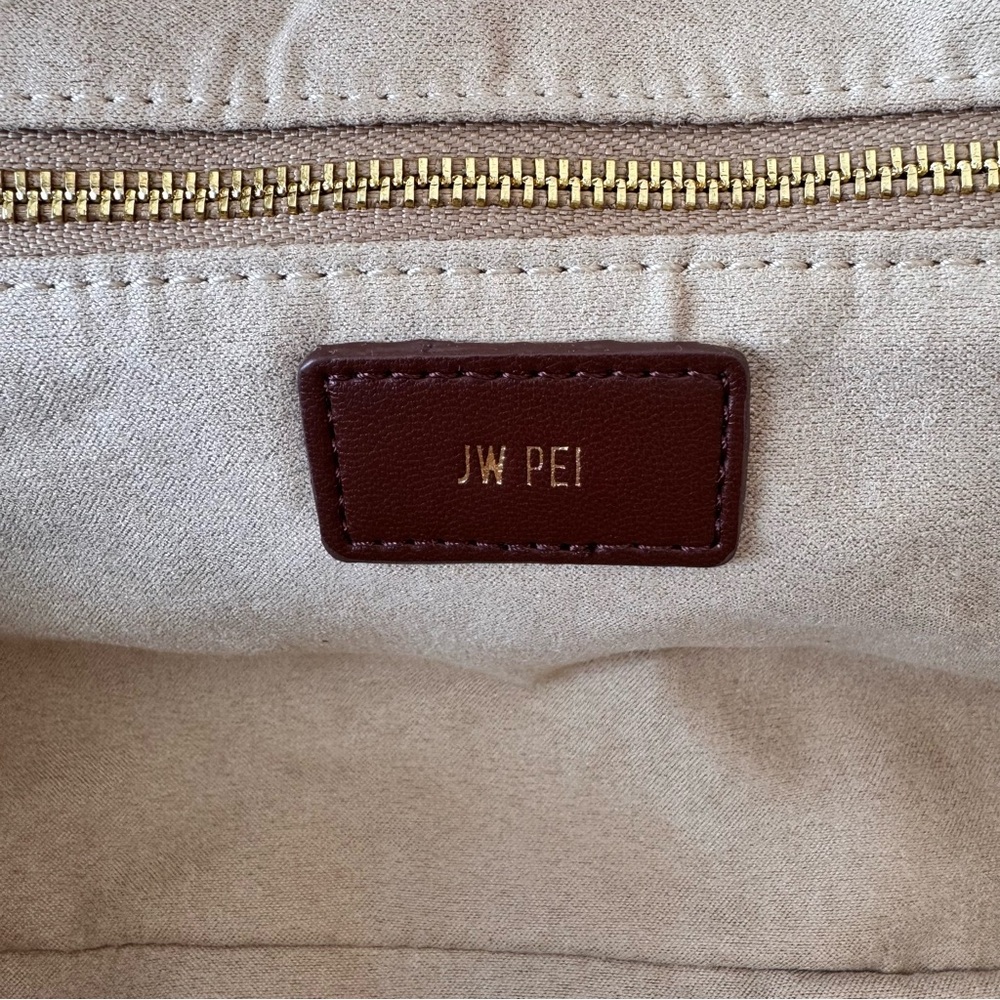 JW PEI Nova Baguette Shoulder Bag Brown Faux Suede NWT - Picture 9 of 14